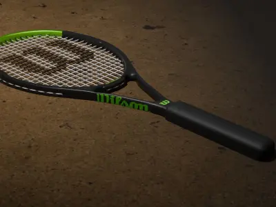 Wilson Blade Feel 103 tennis racket Low-poly 3D model