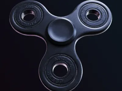 Fidget Spinner Low-poly 3D model