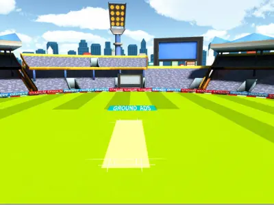 Cricket stadium Low-poly 3D model