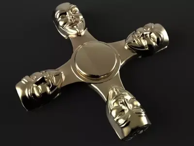 Premium spinner VENDETTA 4-arm 3D print model