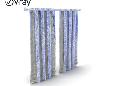 Lace Curtain Panels Ethereal Ambiance model pack Low-poly 3D model