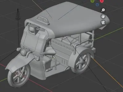 Cartoon tricycles low mold 3D model