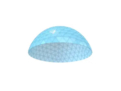 Geodesic Dome v1 002 Low-poly 3D model