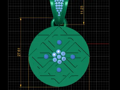 Slavic Lunnitsa pendant 3D model 3D printable 3D print model