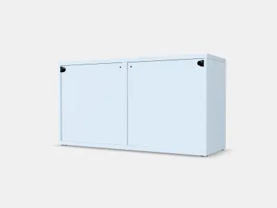 BESTA Shelf unit with doors 17 Low-poly 3D model