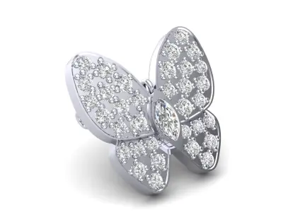 Two Butterfly Pendant  3D print model