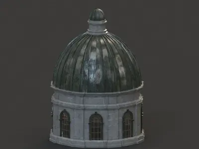 dome 02 Low-poly 3D model