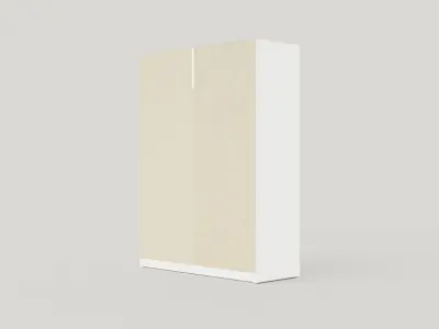 Wardrobe DAKOTA 160 White Low-poly 3D model