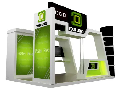 Booth Exhibition Stand a441b 3D model