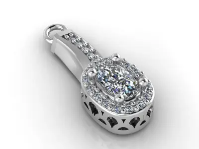 Mini Set Ring Pendant Earrings STL 3DM Womens Jewelry 3D print model