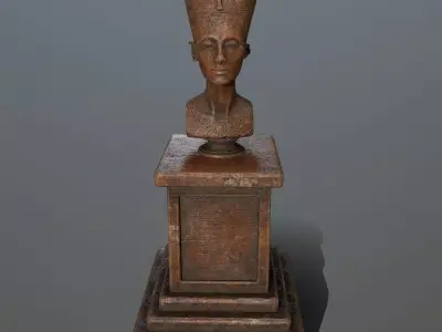 Nefertiti egyptian statue Low-poly 3D model