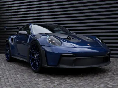 Industrial Warehouse Automotive Render Scene Textured 3D model 3D model