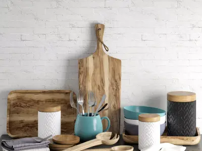 Kitchen decoration set 1 3D model