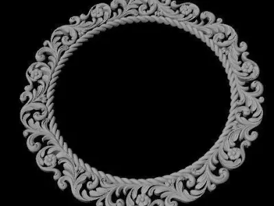 mirror gold ornate frame 3D model get