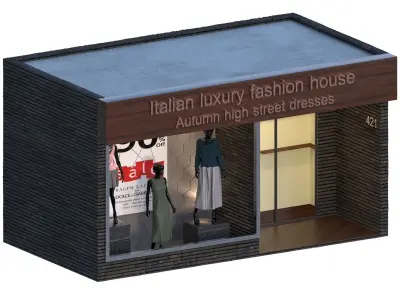 store01 italian luxury fashion house 3D model