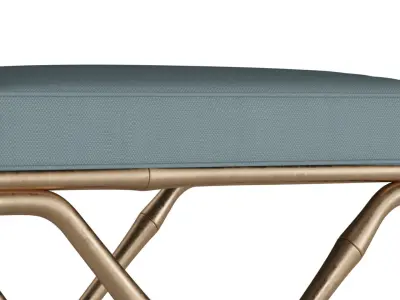 Faux Bamboo Footstool 3D model