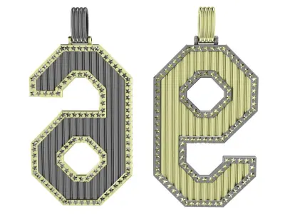 Pedant Numbers 6  and 9 SUPREME LEAGUE OF MAN S 3D print model