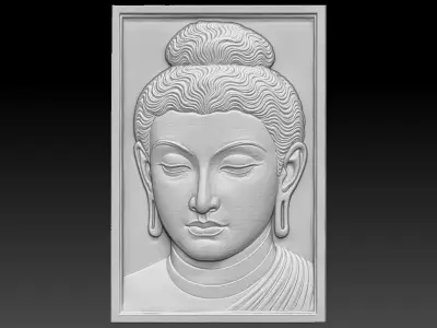 8 BUDDHA CNC Relief Model 3D print model