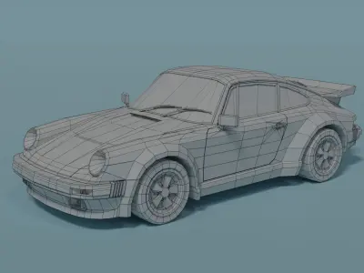 Porsche 930 Turbo Low-poly 3D model