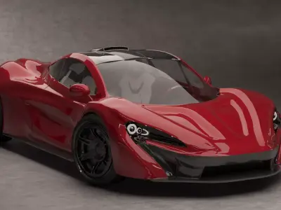 Sports car 3D model 2