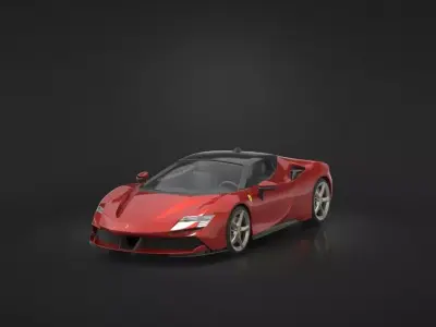 Ferrari SF 90  Low-poly 3D model
