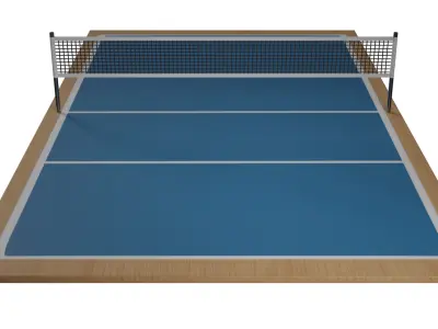 Volley ball Court Low-poly 3D model