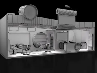 Booth Exhibition Stand a235 3D model
