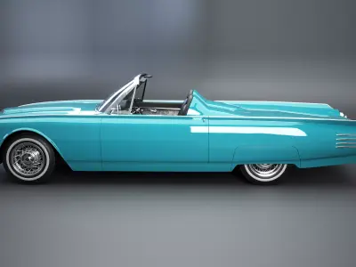 Thunderbird 1961 Roadster Low-poly 3D model