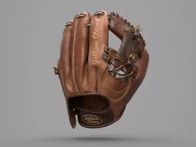 Game Ready Leather Baseball Glove Low-poly 3D model