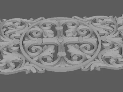 Central decor ornament for furniture 3D model 794