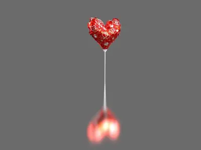 BALLOON I LOVE YOU Low-poly 3D model