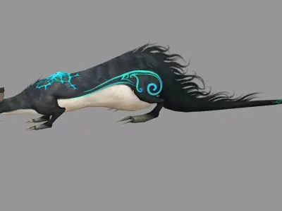 Cartoon Mouse Monster Low-poly 3D model