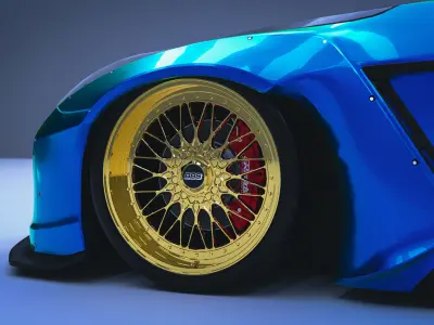 Nissan GTR R35 Low-poly 3D model