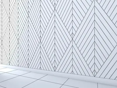 3d wall panel Low-poly 3D model 15