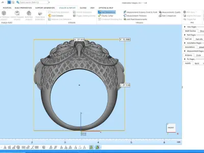 Owl jewelry ring 3D print model
