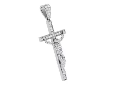 Jesus Christ Diamond Pendant 4048 3D print model