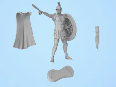 Attic Helmet of melos type with a figure 3D print model