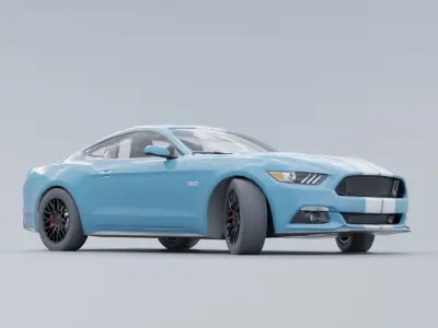 Sport generic car Low-poly 3D model