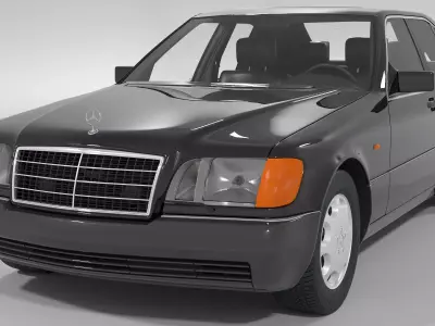 Mercedes Benz S Class W140 600SE 3D model