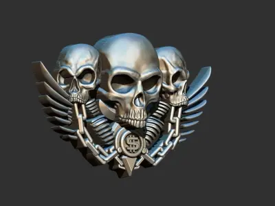 Motorcycle Skull - Motor 3D print model