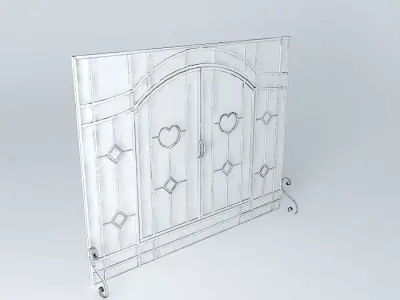 Fireplace-Screen wrought iron fireplace screen Free 3D model