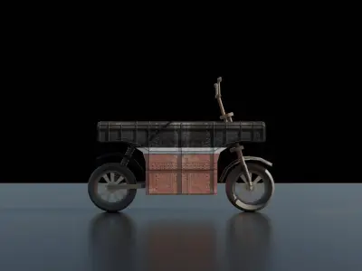 T shape electric bike 3D model