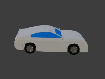 Low Poly Car With Materials Low-poly 3D model
