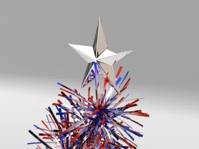 Tinsel Christmas Tree 3D model