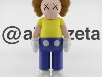 Kaws Morty Smith Textured Low-poly 3D model
