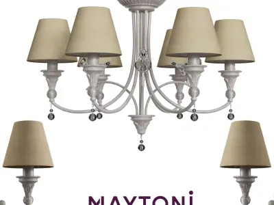Chandelier Torino ARM139-06-W Maytoni Classic Free 3D model