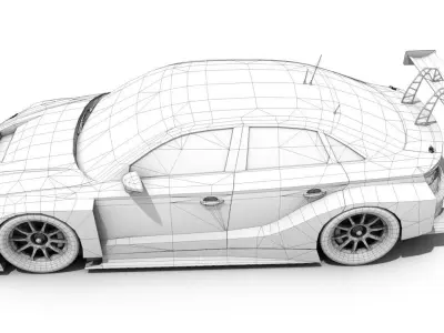 Audi RS3 LMS WTCR Low-poly 3D model