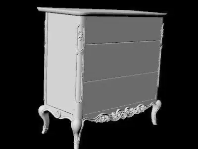 bedside table in the bedroom 3D model purchase