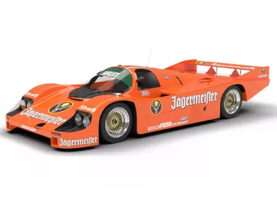 Porsche 956 Group C Brun 1982 Jagermeister Racing 3d model  3D model