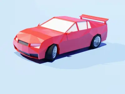 low poly car Low-poly 3D model V1